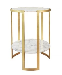 Worlds Away Edgar Side Table Gold Leaf