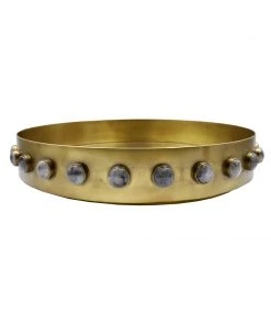 Worlds Away Edwin Round Brass Tray