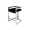Worlds Away Emmett Counter Stool Nickel And Black Velvet
