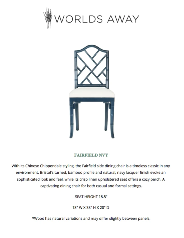 Worlds Away New Arrivals Fairfield Chair Navy Lacquer 6 Worlds Away New Arrivals Fairfield Chair Navy Lacquer