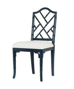 Worlds Away New Arrivals Fairfield Chair Navy Lacquer