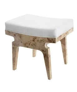Worlds Away Fergie Stool Burl Wood
