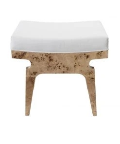Worlds Away Fergie Stool Burl Wood