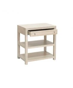 Worlds Away New Arrivals Garbo Side Table Cerused Oak