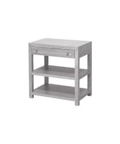 Worlds Away Garbo Side Table Grey Cerused Oak New Arrivals