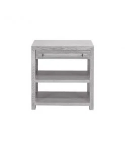 Worlds Away Garbo Side Table Grey Cerused Oak New Arrivals