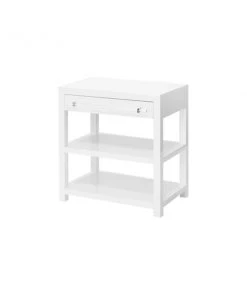 Worlds Away Garbo Side Table White Lacquer