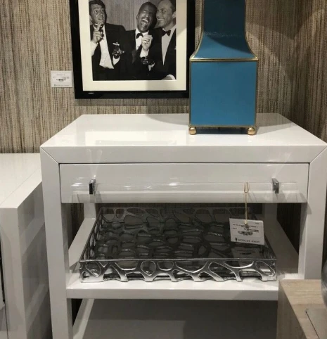 Worlds Away Garbo Side Table White Lacquer 4 Worlds Away Garbo Side Table White Lacquer