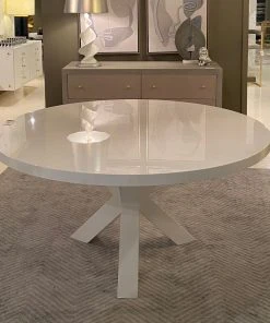 Worlds Away Greer Dining Table White Lacquer