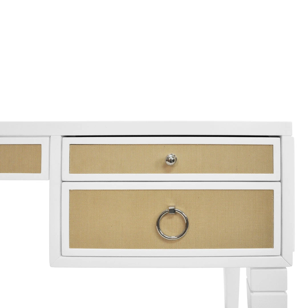 Worlds Away Heidi Desk Matte White Lacquer And Grasscloth New Arrivals 6 Worlds Away Heidi Desk Matte White Lacquer And Grasscloth New Arrivals