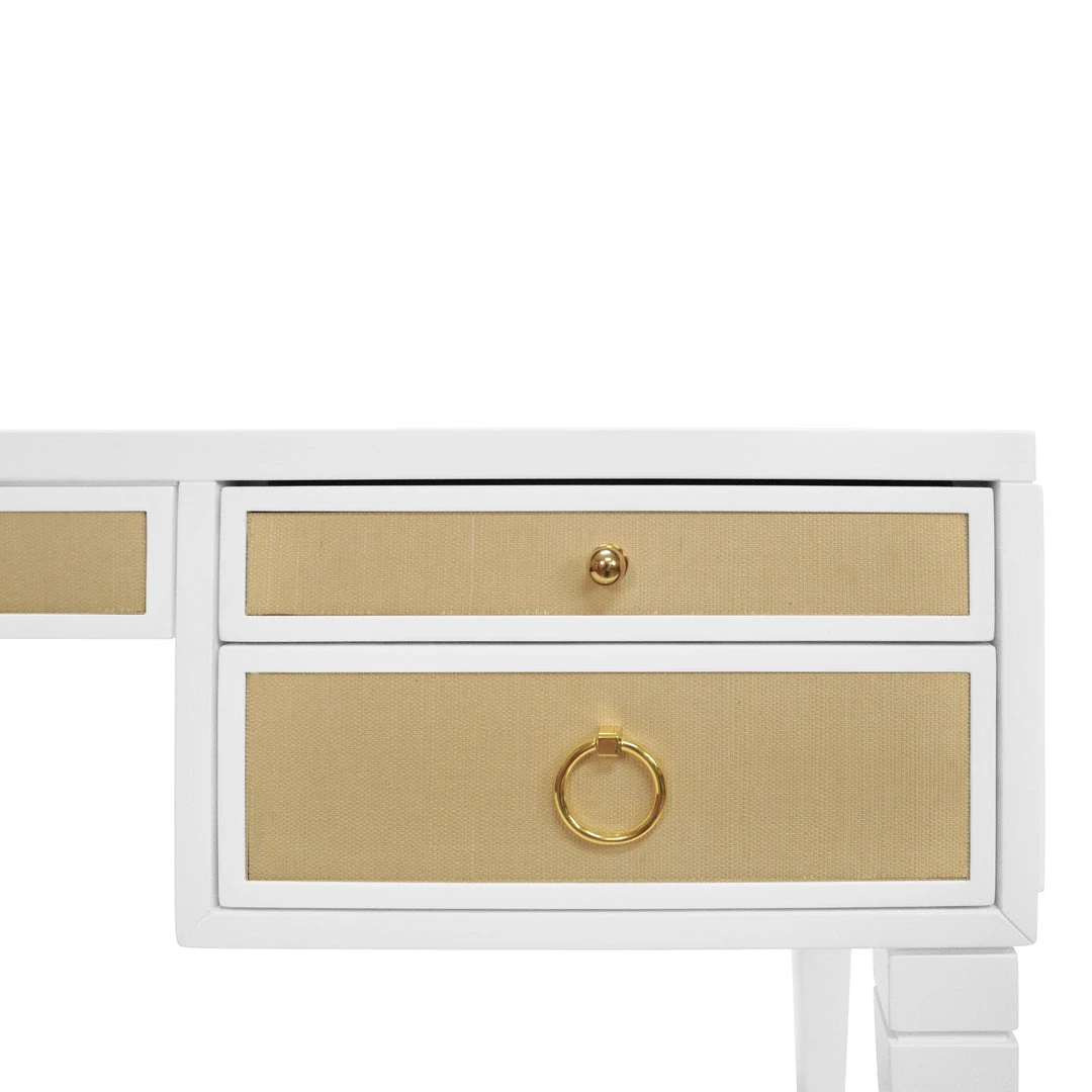 Worlds Away Heidi Desk Matte White Lacquer And Grasscloth New Arrivals 4 Worlds Away Heidi Desk Matte White Lacquer And Grasscloth New Arrivals