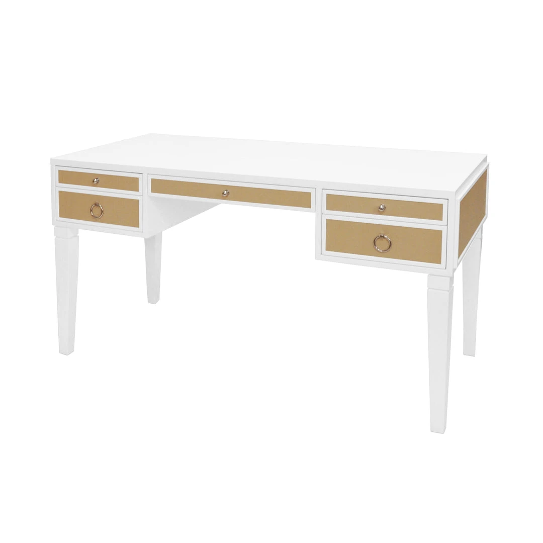 Worlds Away Heidi Desk Matte White Lacquer And Grasscloth New Arrivals 3 Worlds Away Heidi Desk Matte White Lacquer And Grasscloth New Arrivals