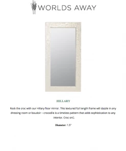 Worlds Away New Arrivals Hillary Floor Mirror