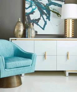 Worlds Away New Arrivals Holden Six Drawer Chest White