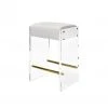 Worlds Away Indy Counter Stool White And Brass