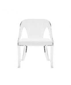 Worlds Away New Arrivals Jolie Chair White Linen