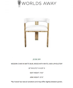 Worlds Away New Arrivals Jude Chair Burl Wood 14 Worlds Away New Arrivals Jude Chair Burl Wood