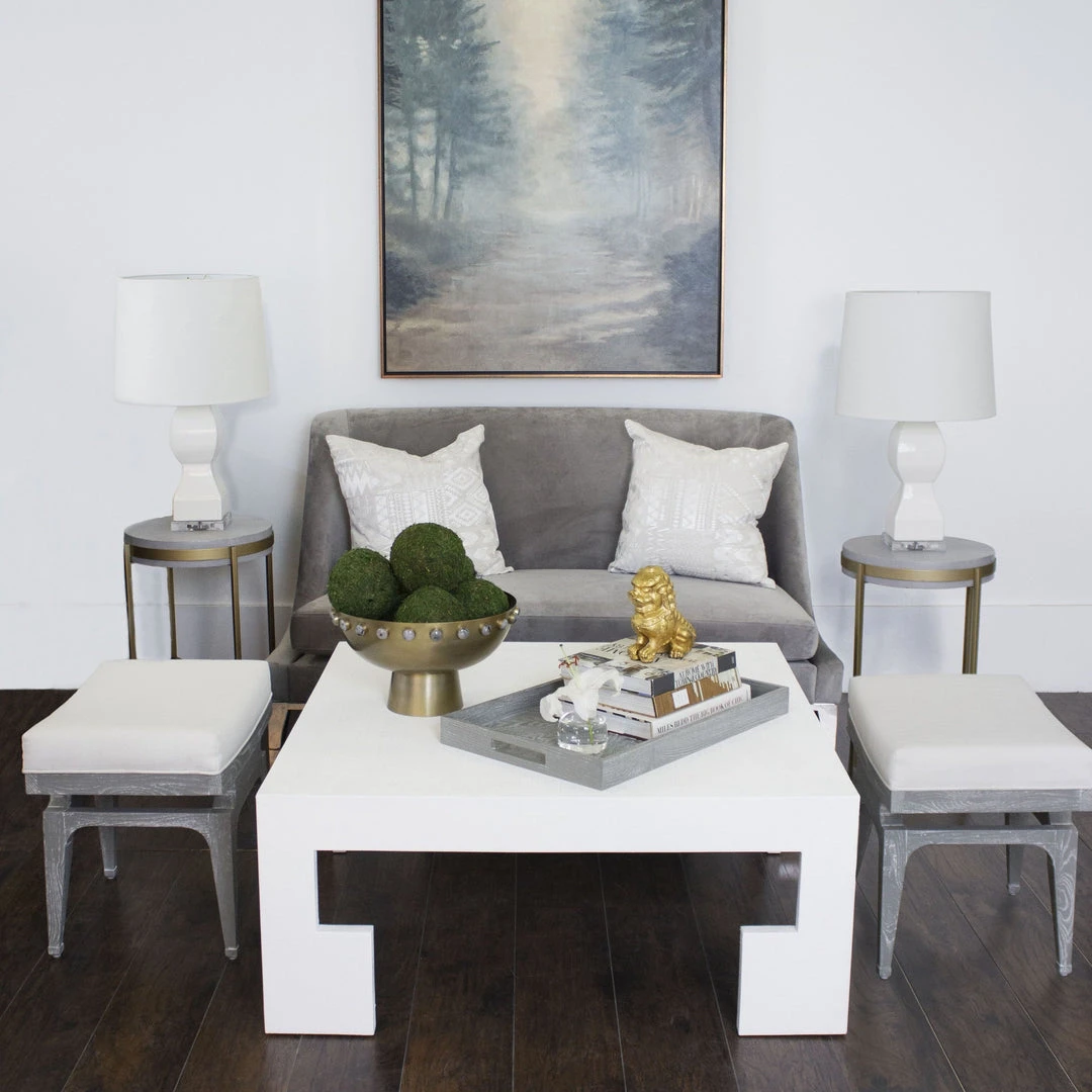 Worlds Away New Arrivals Kaplan Coffee Table White Linen 4 Worlds Away New Arrivals Kaplan Coffee Table White Linen