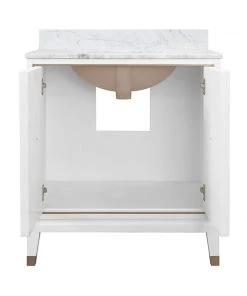 Worlds Away Larson Vanity White