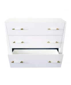 Worlds Away New Arrivals Liam Chest White Lacquer