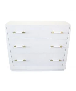 Worlds Away New Arrivals Liam Chest White Lacquer