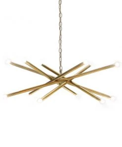 Worlds Away Luisa Chandelier Antique Brass