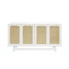 Worlds Away Macon 4 Door Cabinet White Lacquer New Arrivals
