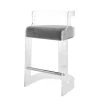 Worlds Away New Arrivals Malone Counter Stool Gray Velvet 1 Worlds Away New Arrivals Malone Counter Stool Gray Velvet
