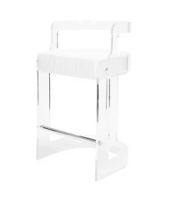 Worlds Away Malone Counter Stool White Vinyl New Arrivals