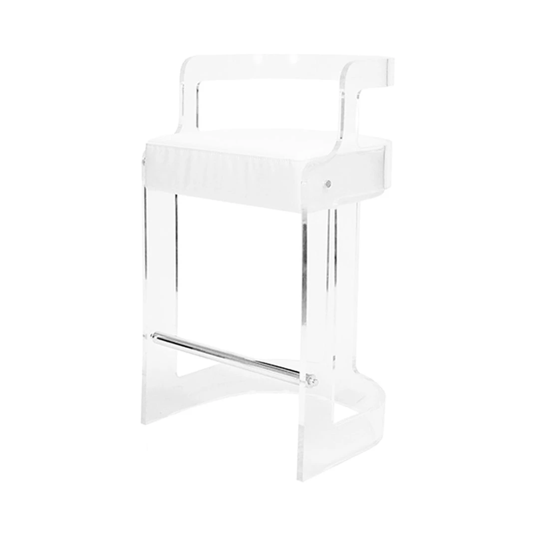 Worlds Away Malone Counter Stool White Vinyl New Arrivals 3 Worlds Away Malone Counter Stool White Vinyl New Arrivals