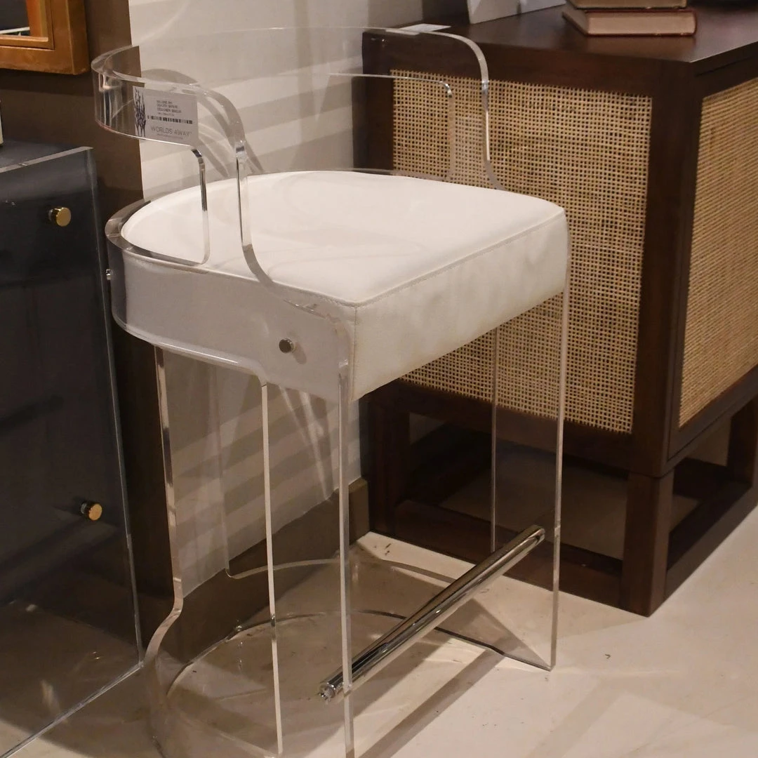 Worlds Away Malone Counter Stool White Vinyl New Arrivals 5 Worlds Away Malone Counter Stool White Vinyl New Arrivals