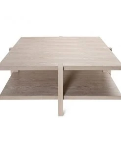 Worlds Away Medford Coffee Table Cerused Oak