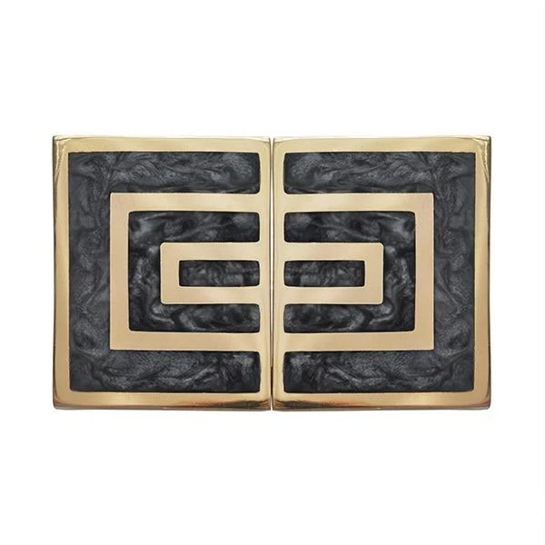 Worlds Away Moira Knob Pair Brass And Black Resin 3 Worlds Away Moira Knob Pair Brass And Black Resin