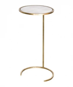 Worlds Away New Arrivals Monaco Round Cigar Table Gold