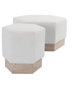 Worlds Away New Arrivals Myra Ottoman Cerused Oak White Linen 13 Worlds Away New Arrivals Myra Ottoman Cerused Oak White Linen
