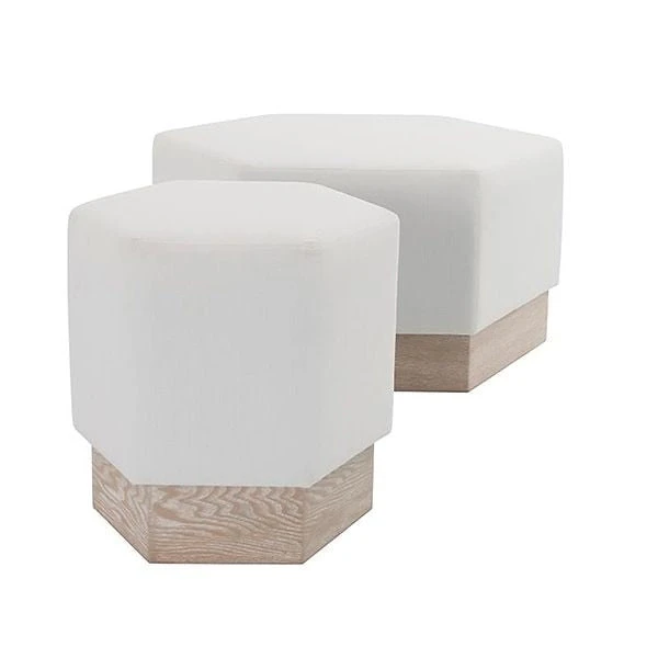 Worlds Away New Arrivals Myra Ottoman Cerused Oak White Linen 7 Worlds Away New Arrivals Myra Ottoman Cerused Oak White Linen