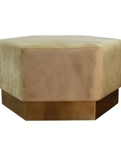 Worlds Away Myra Ottoman Brushed Brass Camel Velvet 10 Worlds Away Myra Ottoman Brushed Brass Camel Velvet