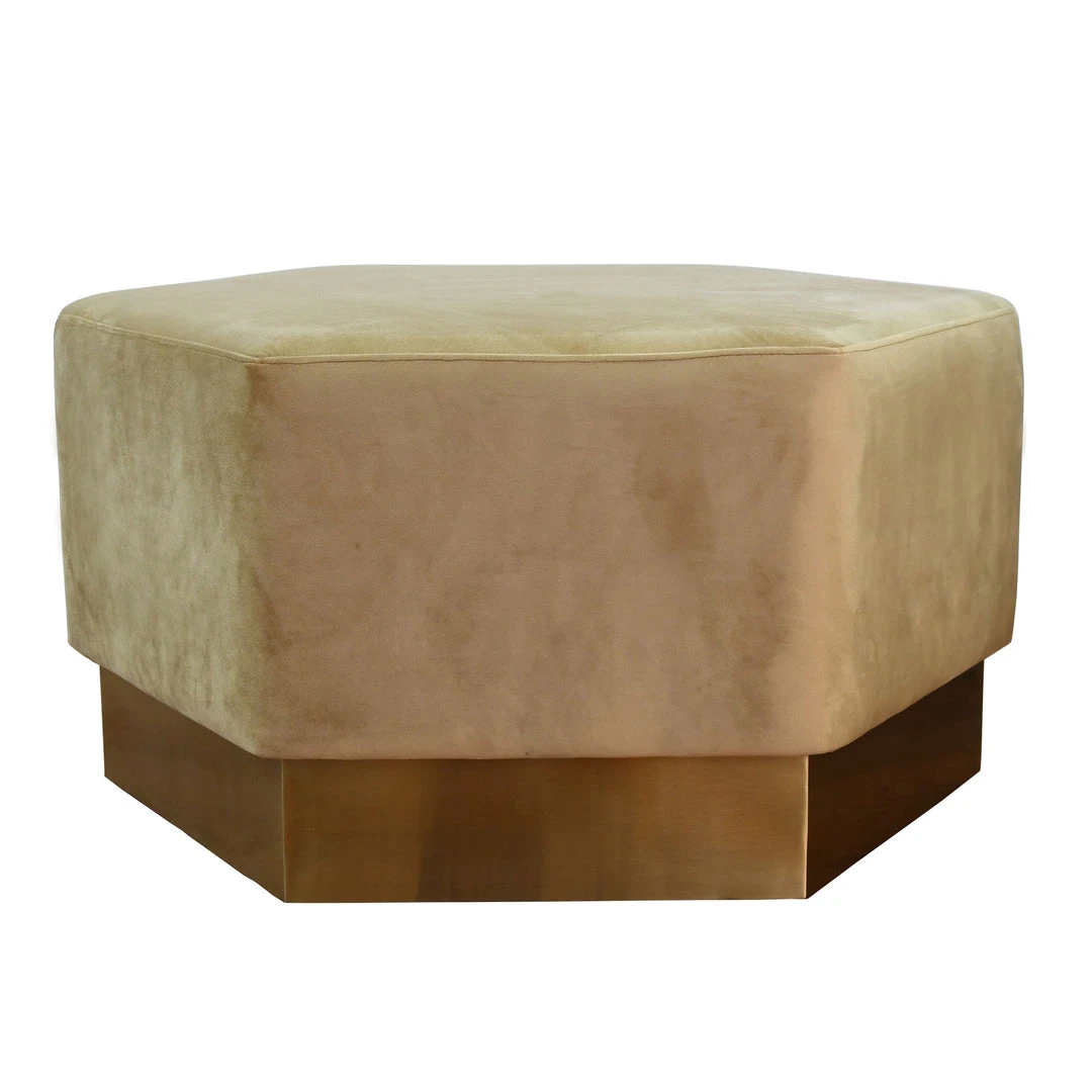 Worlds Away Myra Ottoman Brushed Brass Camel Velvet 6 Worlds Away Myra Ottoman Brushed Brass Camel Velvet
