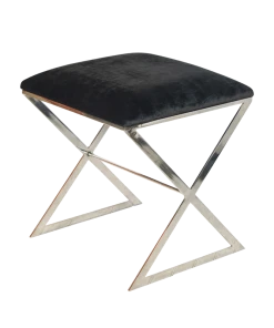 Worlds Away X Side Table Nickel And Black New Arrivals