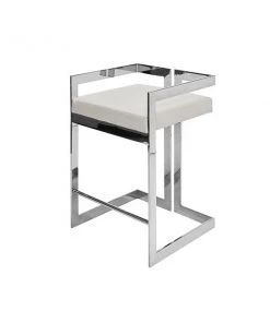 Worlds Away New Arrivals Emmett Counter Stool Nickel And White