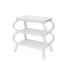 Worlds Away Olive Side Table White