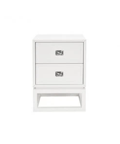 Worlds Away Oliver Side Table White