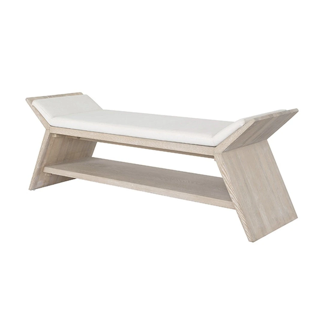 Worlds Away New Arrivals Peria Bench Cerused Oak 3 Worlds Away New Arrivals Peria Bench Cerused Oak