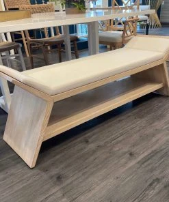 Worlds Away New Arrivals Peria Bench Cerused Oak