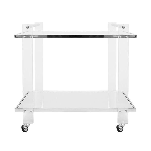 Worlds Away Pierce Bar Cart Acrylic And Nickel 5 Worlds Away Pierce Bar Cart Acrylic And Nickel