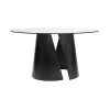 Worlds Away Portia Dining Table Black Powder Coat
