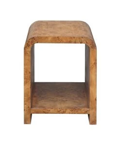 Worlds Away New Arrivals Putnam Dark Burl Wood Side Table