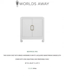 Worlds Away Renwick Chest White 13 Worlds Away Renwick Chest White