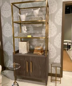 Worlds Away Rivaa Etagere Smoke Grey New Arrivals