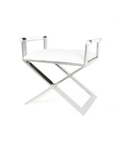 Worlds Away Sable Stool Nickel